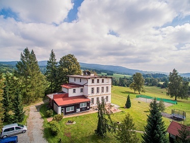 Penzion s výhledem na panoráma Orlických hor