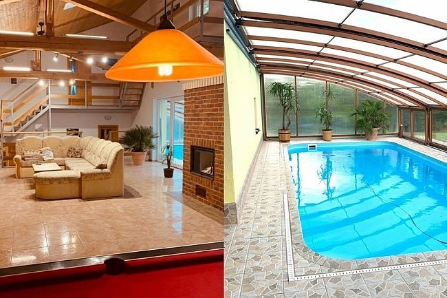 Wellness chalupa a bazn - hrad Lipnice nad Szavou