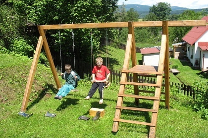 Krkonošská chalupa - kachlová kamna - Janské Lázně