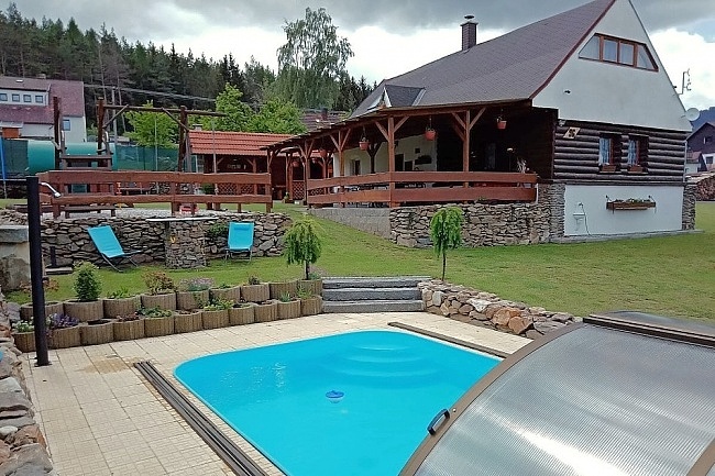 Chalupa Lazny - Strašín - bazén a sauna - Šumava