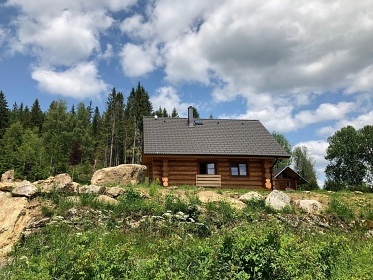 Srub Šumavský Balvan - Strážný - NP Šumava
