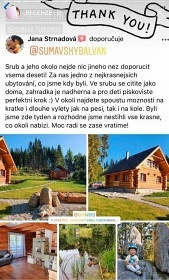 Srub Šumavský Balvan - Strážný - NP Šumava