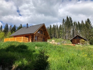 Srub Šumavský Balvan - Strážný - NP Šumava