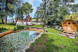 Horsk chalupa - jezrko a sauna - Krun hory