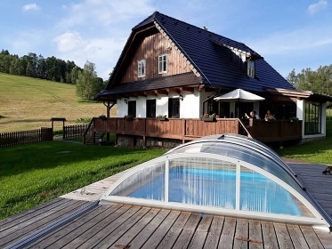 Chalupa Pekařov - bazén - Jindřichov - Jeseníky