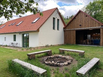 Chalupa se saunou - hrad Landštejn - Slavonice