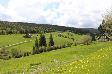Horská chalupa s výhledem na Sněžku - Krkonoše