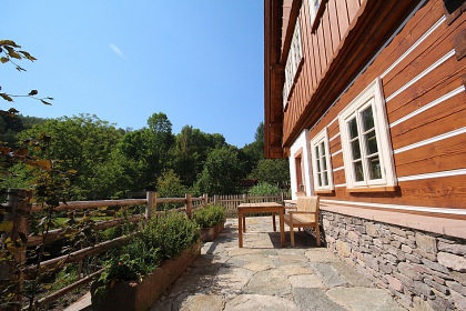 Chalupa Krkonoe - sauna a kachlov kamna