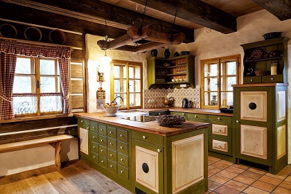 Chalupa Krkonoe - sauna a kachlov kamna