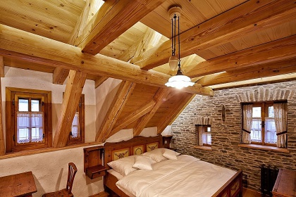 Chalupa Krkonoe - sauna a kachlov kamna