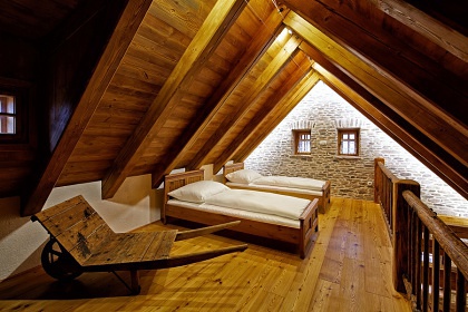 Chalupa Krkonoe - sauna a kachlov kamna