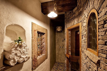 Chalupa Krkonoe - sauna a kachlov kamna