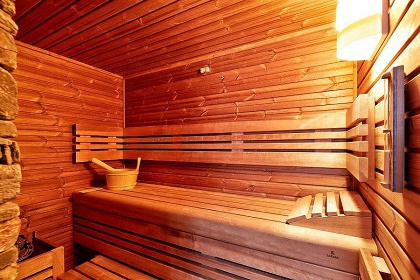 Chalupa Krkonoe - sauna a kachlov kamna