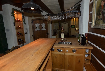 Chalupa Krkonoe - bazn a sauna - ern hora