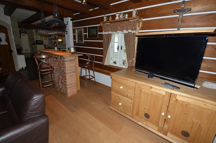 Chalupa Krkonoe - bazn a sauna - ern hora