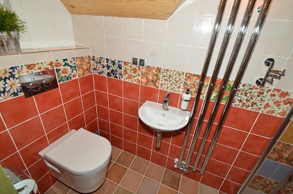 Chalupa Krkonoe - bazn a sauna - ern hora