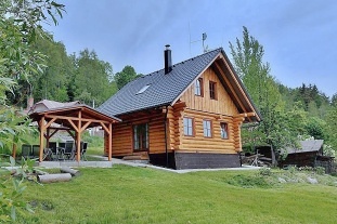 Nov� objekt: Srub se saunou - p�ehrada Les�k - Kru�n� hory 4C-068