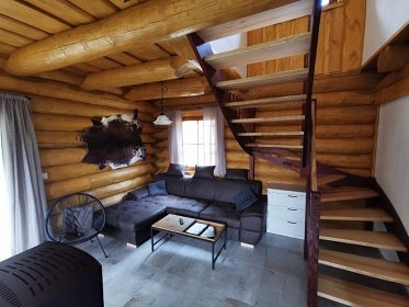 Srub se saunou - p�ehrada Les�k - Kru�n� hory