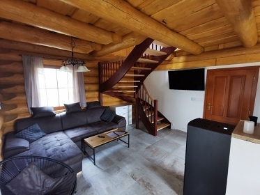 Srub se saunou - p�ehrada Les�k - Kru�n� hory