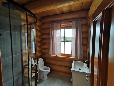 Srub se saunou - p�ehrada Les�k - Kru�n� hory