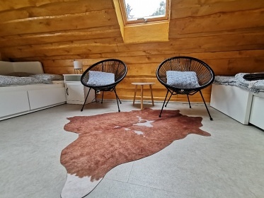 Srub se saunou - p�ehrada Les�k - Kru�n� hory