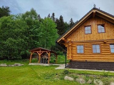 Srub se saunou - p�ehrada Les�k - Kru�n� hory