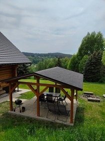 Srub se saunou - p�ehrada Les�k - Kru�n� hory