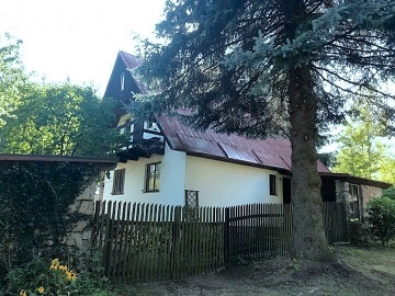 Chata s koupacím sudem - Krušné hory - Merklín