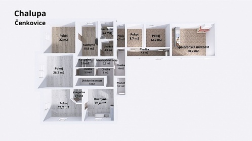 Chalupa s baz�nem - Bukov� hora - Ml�nick� dv�r