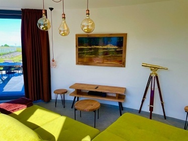Panorama Kořenec - Kruhové vily Moravský kras