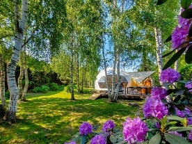 Glamping Mileč - IGLOO - sauna a koupací sud