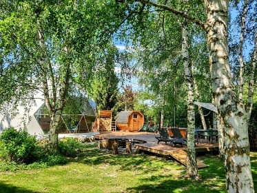 Glamping Mile - IGLOO - sauna a koupac sud