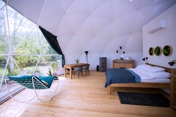 Glamping Mile - IGLOO - sauna a koupac sud