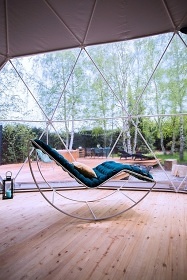 Glamping Mileč - IGLOO - sauna a koupací sud