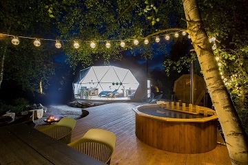 Glamping Mile - IGLOO - sauna a koupac sud