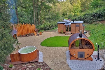 Glamping s wellness - Toulava - přehrada Slapy