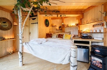 Glamping v korun�ch strom� - v�hled na Je�t�d