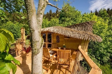 Glamping Treehouse a sauna - v�hled na Je�t�d