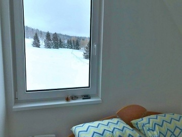 Krunohorsk chata se saunou - samota u lesa