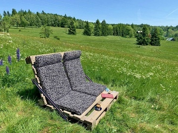 Krunohorsk chata se saunou - samota u lesa