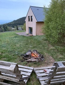 Krunohorsk chata se saunou - samota u lesa