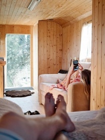 Glamping umava - Maringotka sauna a jezrko