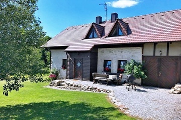 Šumavská chalupa - kachlová kamna - Nová Pec
