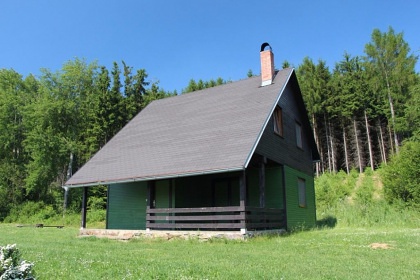 Chata samota u rybníka - loďka, koupání a rybaření