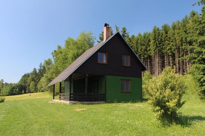 Chata samota u rybníka - loďka, koupání a rybaření