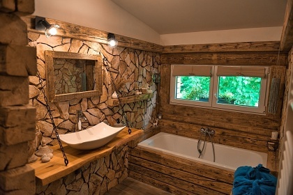 Wellness chatička Těšíkov - bazén a sauna