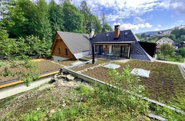 Chata koupací jezírko a sauna - apartmány Jeseníky