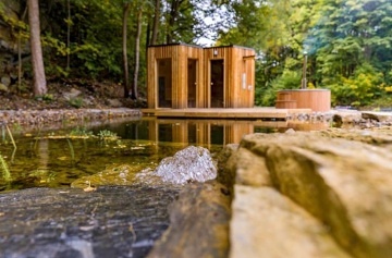 Chata koupací jezírko a sauna - apartmány Jeseníky
