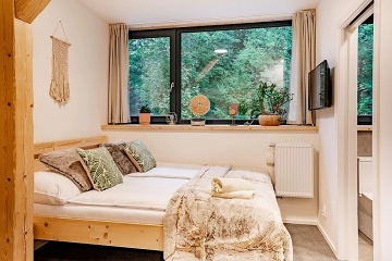 Chata koupací jezírko a sauna - apartmány Jeseníky