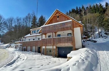 Chata Jeseníky - koupací jezírko a sauna